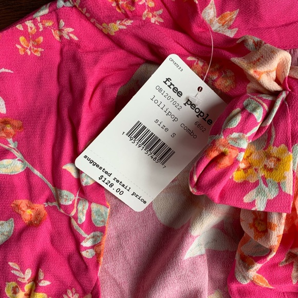 TATE FLORAL TUNIC TOP IN LOLLIPOP - Picture 4 of 5